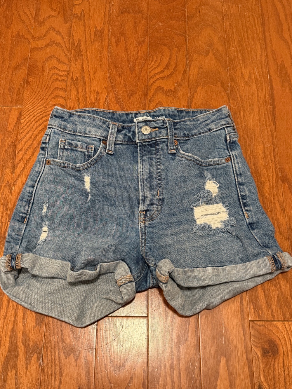 Old Navy Distressed High Rise Jean Shorts